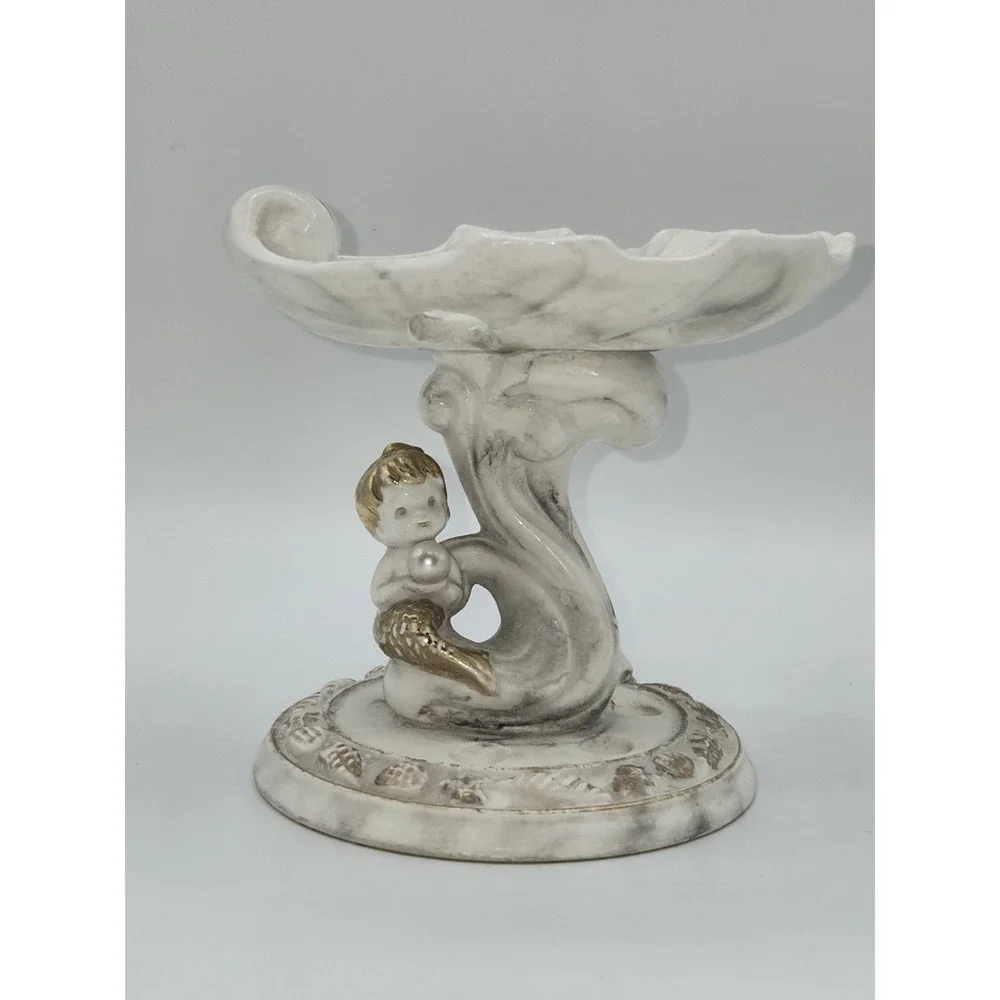 Vintage Napcoware Toothbrush Holder Cherub Alabastro‎ C-531 4.75